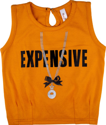 

Hunny Bunny Girls Casual Cotton Crop Top(Orange, Pack of 1