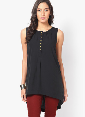 

Vero Moda Casual Sleeveless Solid Women' Black Top