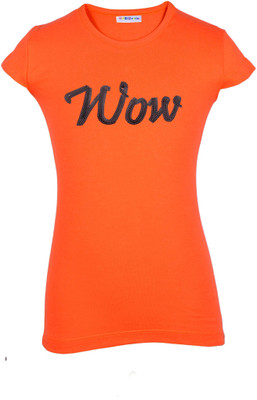 

Lil Orchids Casual Cotton Top(Orange, Pack of 1, Coral