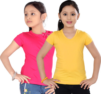 

Sini Mini Casual Cotton Top(Multicolor, Pack of 2
