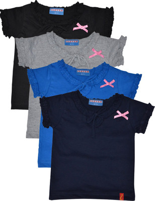 

Clever Casual Cotton Top(Multicolor, Pack of 4, Mulicolour