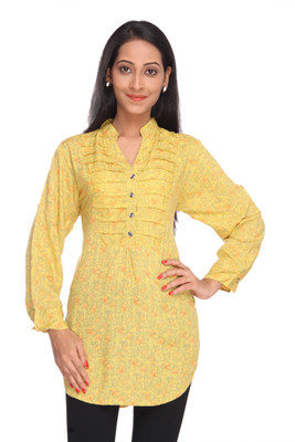 

Deesha Printed Women's Tunic, Yellow