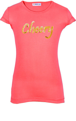 

Lil Orchids Girls Casual Cotton Top(Pink, Pack of 1, Blossom berry