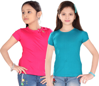 

Sini Mini Casual Cotton Top(Multicolor, Pack of 2