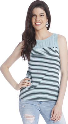 

Only Casual Sleeveless Striped Women's Blue Top