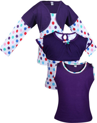80% OFF on Gkidz Girls Casual Cotton Top(Purple, Pack of 3) 80% OFF on Gkidz Girls Casual Cotton Top(Purple, Pack of 3)