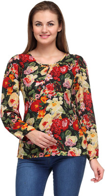 

Stilestreet Casual Full Sleeve Floral Print Women's Multicolor Top