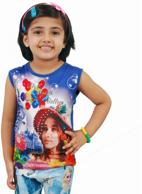 

Pari & Prince Casual Cotton Top(Blue, Pack of 1