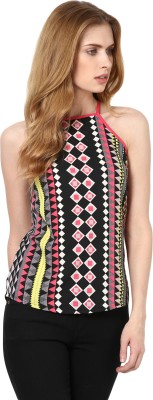 HARPA Casual Sleeveless Printed Women Multicolor Top