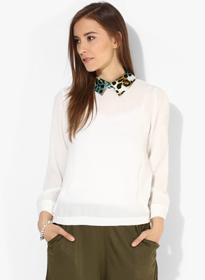 

Vero Moda Casual Full Sleeve Solid Women's White Top, Snow white