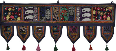 

Lal Haveli Rajasthani Handmade Beautiful Khambadiya Design Cotton Door Valance Hanging Toran(Cotton)