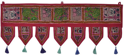 

Lal Haveli Ethnic Handmade Beautiful Khambadiya Cotton Hanging Home Décor Toran(Cotton)