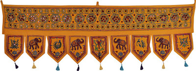 

Lal Haveli Decorative Handmade Cotton Bandhanwar Wall Tapestry Hanging Toran(Cotton)