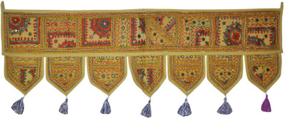 45% OFF on Lal Haveli Ethnic Handmade Mirror Embroidered Door Decoration Door Hanging Toran(Cotton)