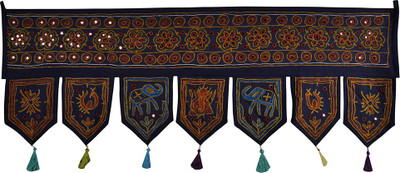 

Lal Haveli Handmade Embroidery Design Cotton Door Valance Hanging Toran(Cotton Febric)