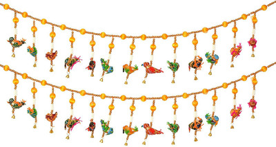 

Chesta Enterprises Fabric Birds with Bells Door Hanging Set Toran(Fabric)