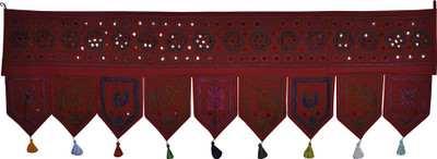 

Lal Haveli Handmade Embroidery Design Cotton Door Valance Hanging Toran(Cotton Febric)
