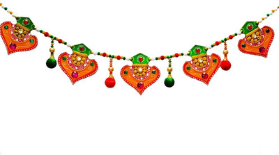 

eCraftIndia Colorful Bandarwal Toran(Papier Mache)