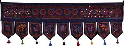 

Lal Haveli Home Décor Elephant Design Floral Cotton Door Hanging Toran(Cotton)