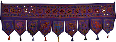 

Lal Haveli Handmade Embroidery Design Cotton Door Valance Hanging Toran(Cotton Febric)