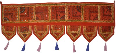 

Lal Haveli Ethnic Handmade Mirror Embroidered Door Decoration Door Hanging Toran(Cotton)