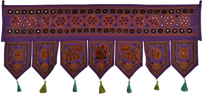 

Lal Haveli Rajasthani Handmade Embroidery Design Cotton Door Valance Decorative Toran(Cotton Febric)