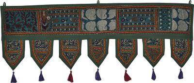 

Lal Haveli Handmade Beads and Embroidery Work Door Valance Cotton Toran(Cotton)