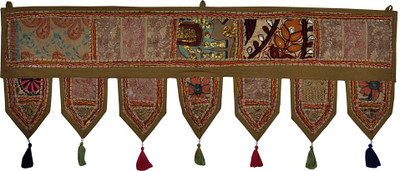 

Lal Haveli Ethnic Traditional Handmade Vintage Bandhanwar Door Decoration Toran(Cotton)