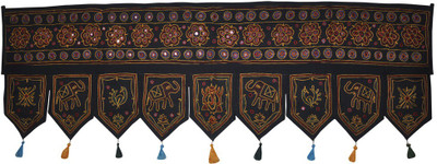 

Lal Haveli Beautiful Embroidery with Mirror Work Handmade Toran(Cotton)