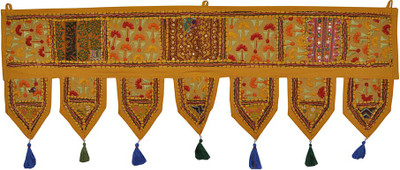 

Lal Haveli Beautiful Handmade Khambadiya Design Cotton Door Hanging Window Valance Toran(Cotton)