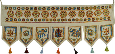

Lal Haveli Decorative Handmade Door Valance Bandhanwar Door Décor Toran(Cotton Febric)