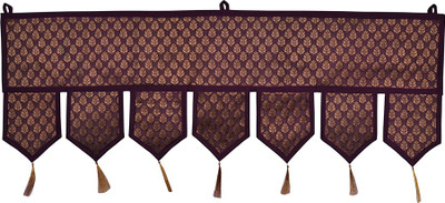 

Lal Haveli Rajasthani Handmade Beautiful Floral Design Silk Window Valance Door Toran(Silk)