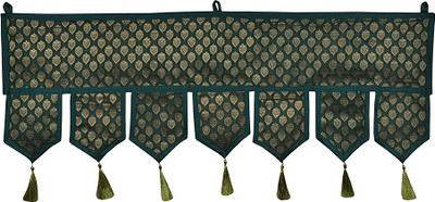 

Lal Haveli Ethnic Beautiful Handmade Brocade Work Silk Hanging Window Valance Door Toran(Silk)