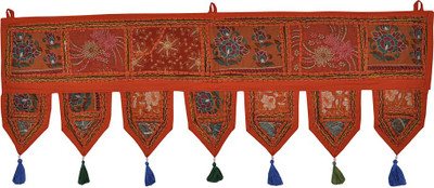 

Lal Haveli Rajasthani Beautiful Cotton Hanging Handmade Khambadiya Window Valance Toran(Cotton)