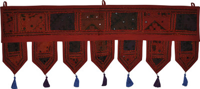 

Lal Haveli Modern Cotton Hanging Beads Work Embroidery Design Door Valance Toran(Cotton)