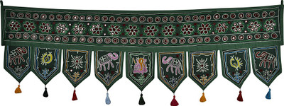 

Lal Haveli Rajasthani Door Valance Handmade Embroidered Decorative Tapestry Door Hanging Toran(Cotton)