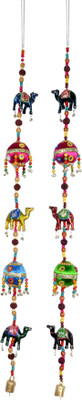 

Lal Haveli Decorative Showpiece Metal Door / Wall Hanging Toran(Metal)