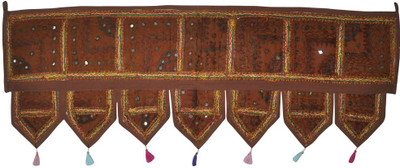 

Lal Haveli Ethnic Handmade Mirror Embroidered Door Decoration Door Hanging Toran(Cotton)