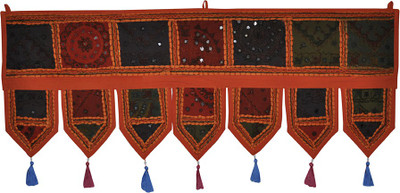

Lal Haveli Rajasthani Handmade Beautiful Khambadiya Design Cotton Door Valance Decorative Toran(Cotton)