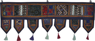 

Lal Haveli Vintage Handmade Cotton Bandhanwar Home Décor Door Hanging Toran(Cotton)