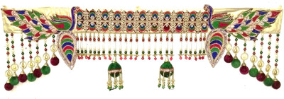 

JaipurCrafts Royal Rajasthan Door Decoration Golden Bandhanwar Toran(Crystal)