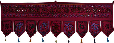 

Lal Haveli Handmade Embroidery Design Cotton Door Valance Hanging Toran(Cotton Febric)