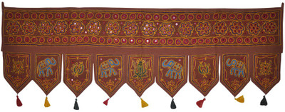 

Lal Haveli Beautiful Bandhanwar for Festival and Wedding Occasion Decoration Toran(Cotton)