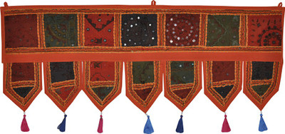 

Lal Haveli Rajasthani Beautiful Cotton Hanging Handmade Khambadiya Window Valance Toran(Cotton)