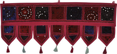 

Lal Haveli Vintage Handmade Cotton Bandhanwar Home Décor Door Valance Hanging Toran(Cotton)