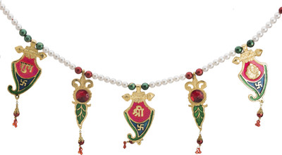 

Kashvi Designs Metal Bandarwar With Moti Toran
