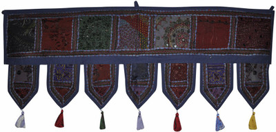 

Lal Haveli Ethnic Mirror and Embroidery Work Door hanging Toran(Cotton)