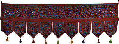 

Lal Haveli Home Décor Embroidered Cotton Door Hanging Toran(Cotton Febric)