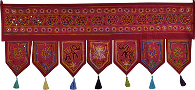 

Lal Haveli Decorative Handmade Door Valance Bandhanwar Door Décor Toran(Cotton Febric)
