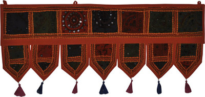 

Lal Haveli Jaipuri Hand Embroidery Work Cotton Door Valance Hanging Toran(Cotton)